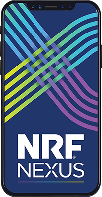 image of cellphone with NRF NEXUS 2022 branding